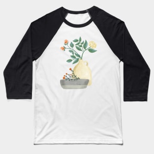 Floral Still life in a Vase and a bowl Baseball T-Shirt